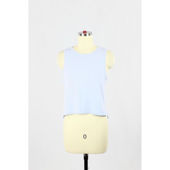 LULULEMON Train To Be Blue Linen Mesh Cropped Muscle Tank, Size 6 - Picture 6 of 15